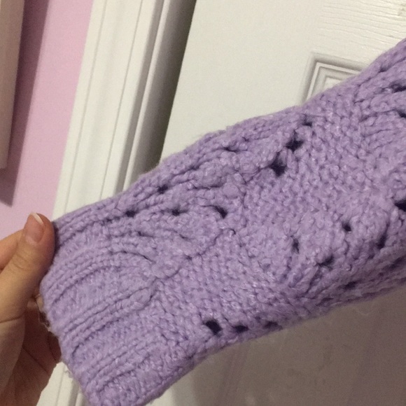 Purple pointelle sweater - Picture 4 of 6